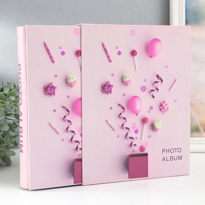 Фотоальбом на 200 фото 10х15 см Фотоальбом на 200 фото 10х15 см "Праздничное настроение" МИКС 26х20,5х5,7 см