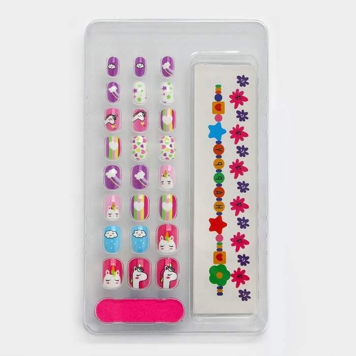 Накладные ногти детские с татуировками «Малыши», 24 шт Накладные ногти детские с татуировками «Малыши», 24 шт