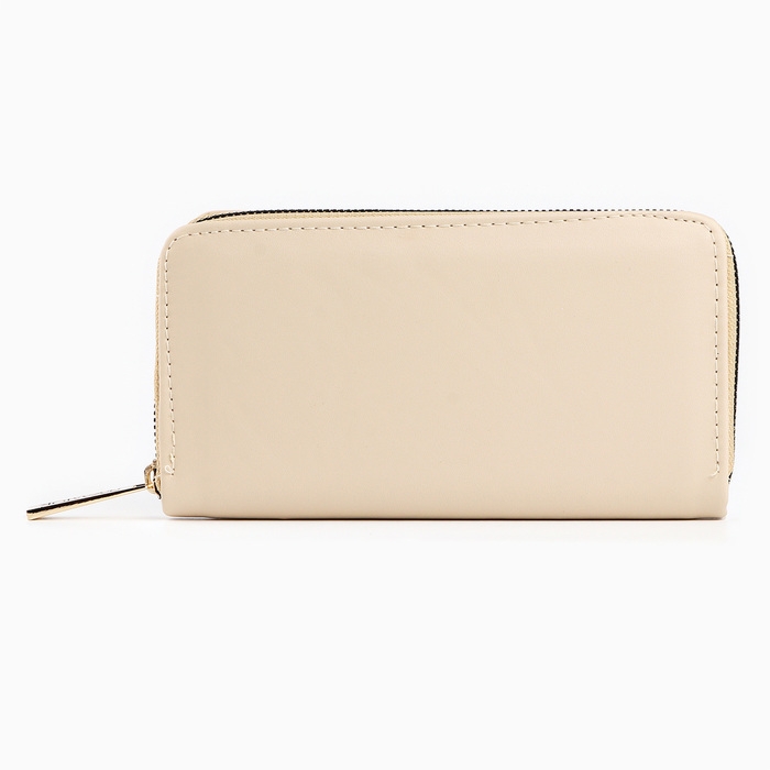 Кошелек кожзам NAZAMOK, 19*9,5см, бежевый цвет