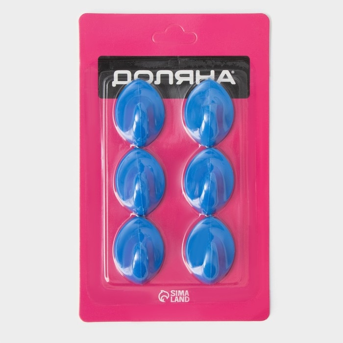 Крючки самоклеящиеся Доляна «Овал», 6 шт, цвет МИКС