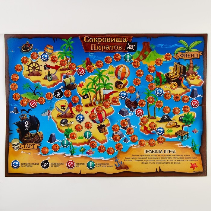 Карнавальный набор  Карнавальный набор "В поисках клада" с игрой бродилкой