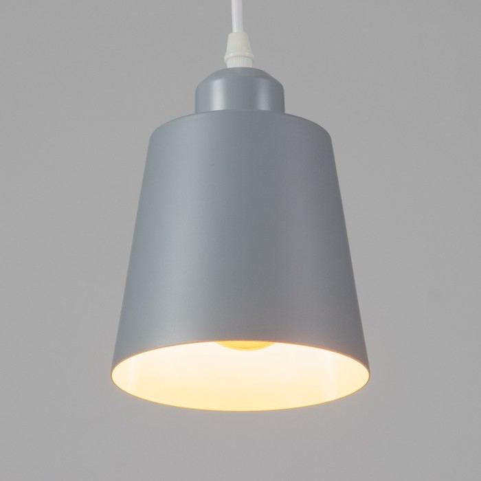 Светильник BayerLux Подвес "Цилиндр" 1x40Вт E27 серый 13х13х16-96 см