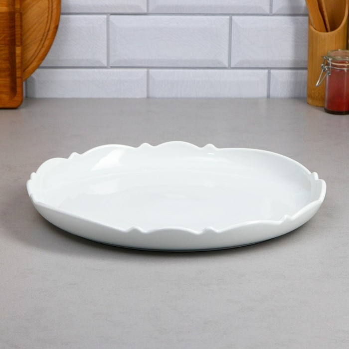 Блюдо «Волна», 36 см, 1.5 л, круглое, фарфор, Иран Блюдо «Волна», 36 см, 1.5 л, круглое, фарфор, Иран