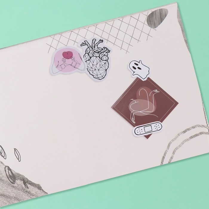 Наклейки в книжке Наклейки в книжке "Одна линия" + 3 фона 20,7х14,2 см