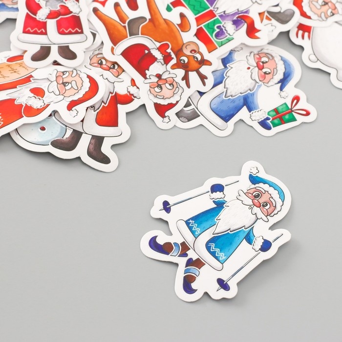 Наклейки для творчества Наклейки для творчества "Дед Мороз и Новый год" тиснение серебро набор 48 шт 9х7х0,8 см