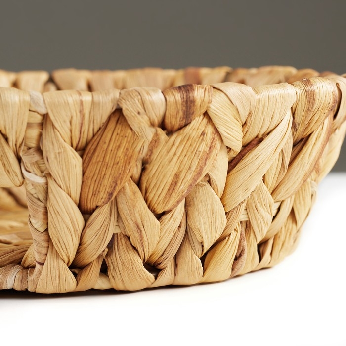 Блюдо декоративное  Блюдо декоративное "Золотистый колос", 23 х 7 см, водный гиацинт