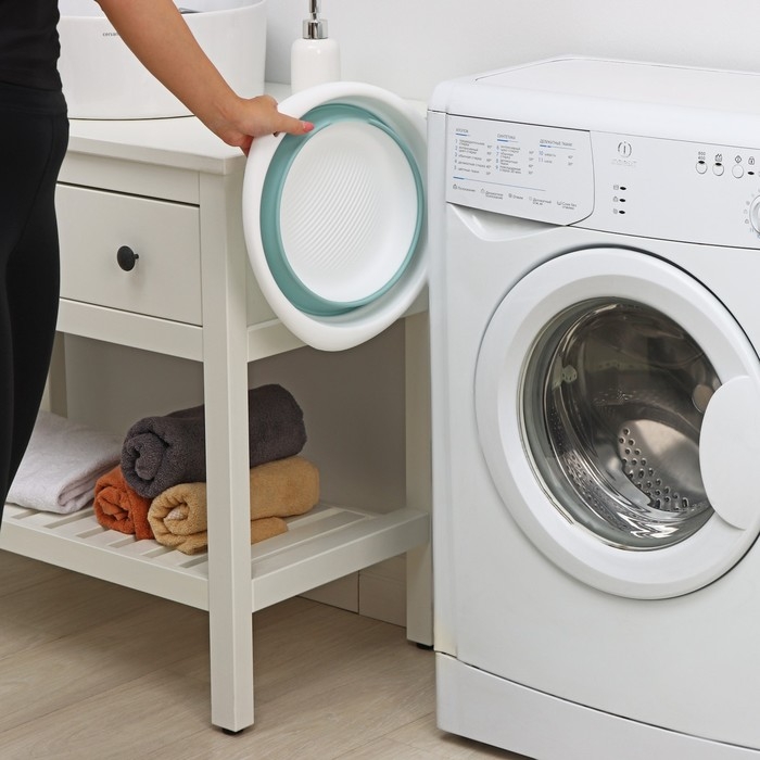 Таз складной «Флекс», 5.5 л, 32.5×33×4.5 см, цвет морская волна Таз складной «Флекс», 5.5 л, 32.5×33×4.5 см, цвет морская волна