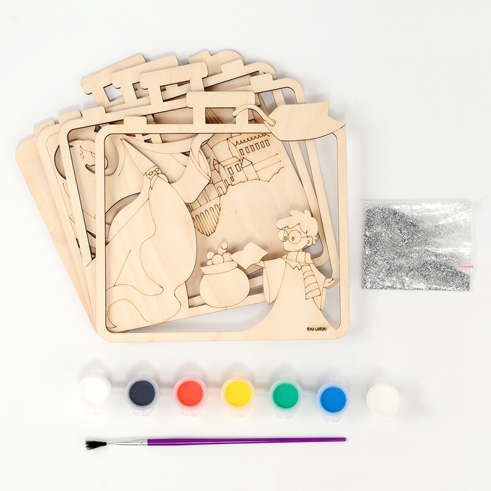 Роспись по дереву на новый год «Волшебство», новогодний набор для творчества