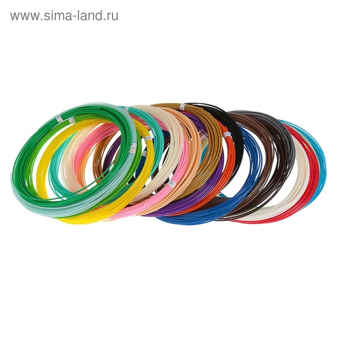 Пластик UNID ABS-20, для 3Д ручки, по 10 м, 20 цветов в наборе Пластик UNID ABS-20, для 3Д ручки, по 10 м, 20 цветов в наборе