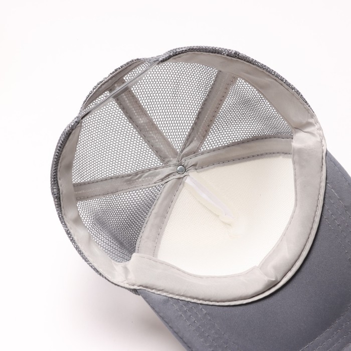 Бейсболка с сеткой MINAKU, цвет светло-серый, размер 56-58 Бейсболка с сеткой MINAKU, цвет светло-серый, размер 56-58