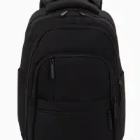 Рюкзак школьный, 2 отделения, 5 карманов, водонепроницаемое дно, 26&times;14&times;39 см, чёрный