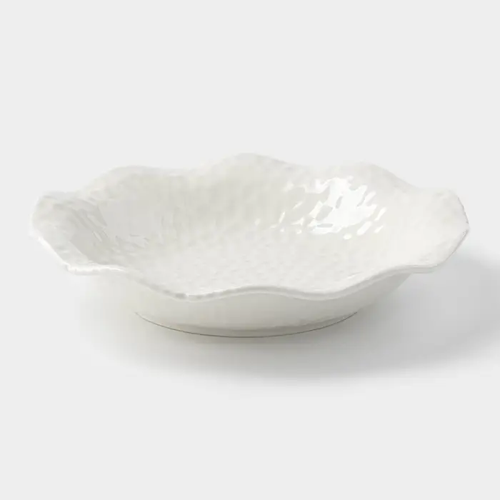 Тарелка глубокая &laquo;Воздушность&raquo;, 500 мл, d=23 см, керамика, белая