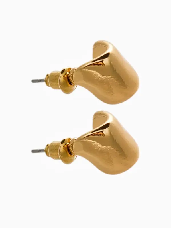 Набор серьги и каффа 3 шт. "Минимализм" тренд, цвет золото