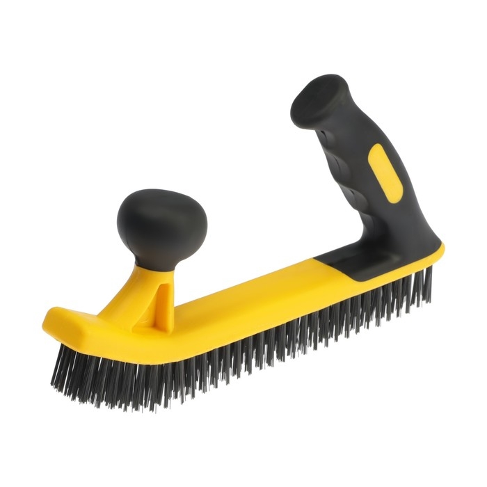 Щетка металлическая двуручная ТУНДРА, двухкомпонентная рукоятка, 5-рядная, стальная щетина Щетка металлическая двуручная ТУНДРА, двухкомпонентная рукоятка, 5-рядная, стальная щетина