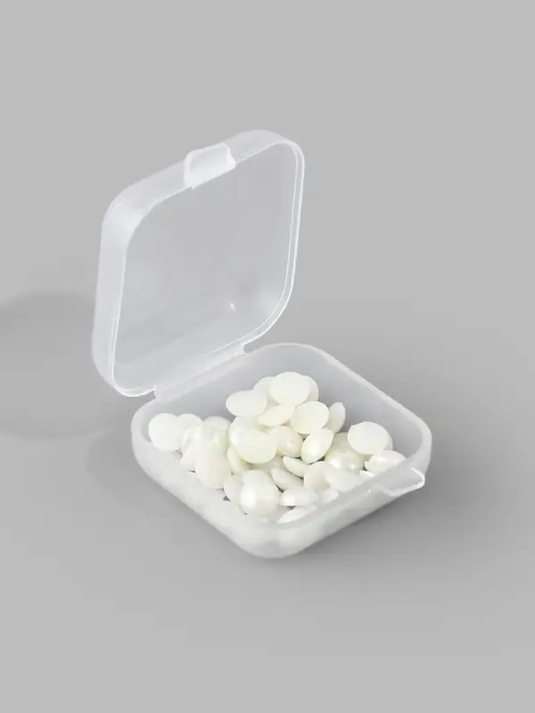 Коробочка для мелочей 3,5*3,5*1,8см (наб 30шт цена за наб) пластик прозрачн