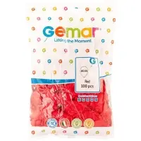 Воздушные шары латексные 12", 100 шт., красные