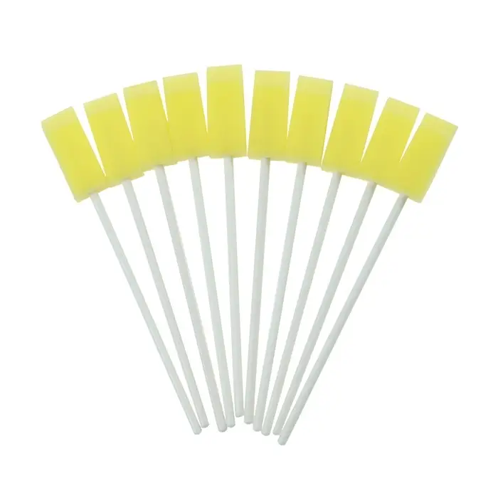 Щётка для детейлинга автомобиля, 14.5 см, жёлтый, поролон, набор 10 шт.