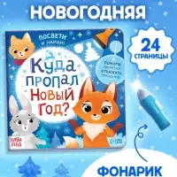 Книга с фонариком &laquo;Куда пропал Новый год?&raquo;, 24 стр.