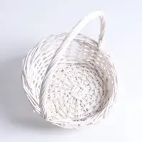 Корзина плетёная 25&times;25&times;5&times;13.5&times;30 см, ива, белая