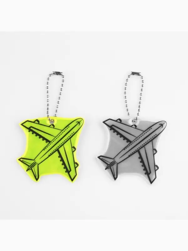 Светоотражающий элемент &laquo;Самолёт&raquo;, двусторонний, 5.8&times;5.8 см, МИКС