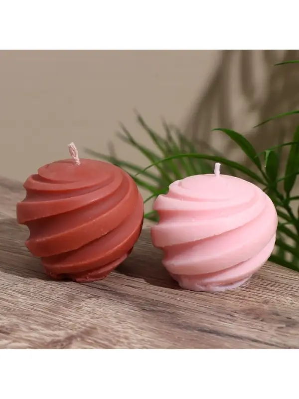 Свеча фигурная формовая &laquo;Шар&raquo;, 5&times;5&times;5 см, соевый воск, МИКС