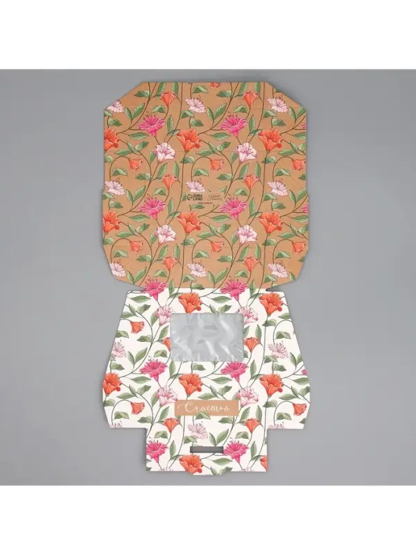 Кондитерская упаковка, коробка с ламинацией &laquo;Крафт&raquo;, 10&times;8&times;3.5 см