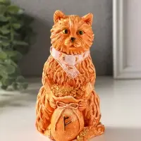 Фигурка гипс &laquo;Йольский КОТ&raquo;, с мешком монет, 13&times;9&times;7 см, рыжий