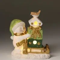 Фигурка с подсветкой &laquo;Снеговичок с птичкой&raquo; 9.3&times;6.1&times;10.5 см