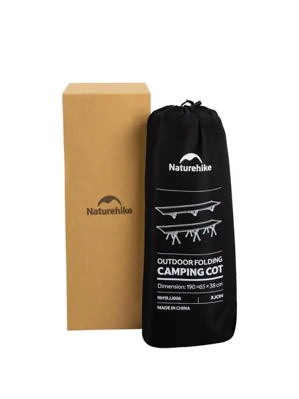 Раскладушка туристическая XJC04, черная Раскладушка туристическая XJC04, черная