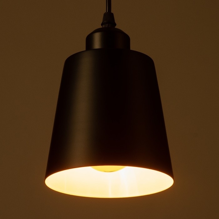 Светильник BayerLux Подвес "Цилиндр" 1x40Вт E27 черный 13х13х16-96 см