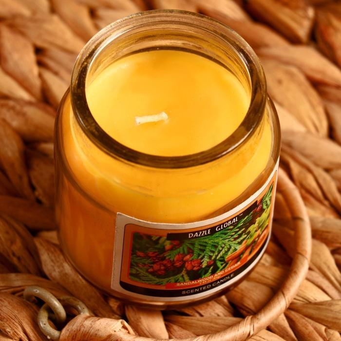 Свеча в банке Свеча в банке "Сандал и кедр" 82 гр 6х9х9 см