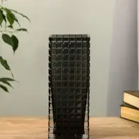 Ваза для цветов &laquo;Валери&raquo;, кубики, 24.5&times;10 см, стекло, серая
