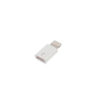 Переходник Luazon LE-015, с microUSB на Lightning, 1 шт, белый