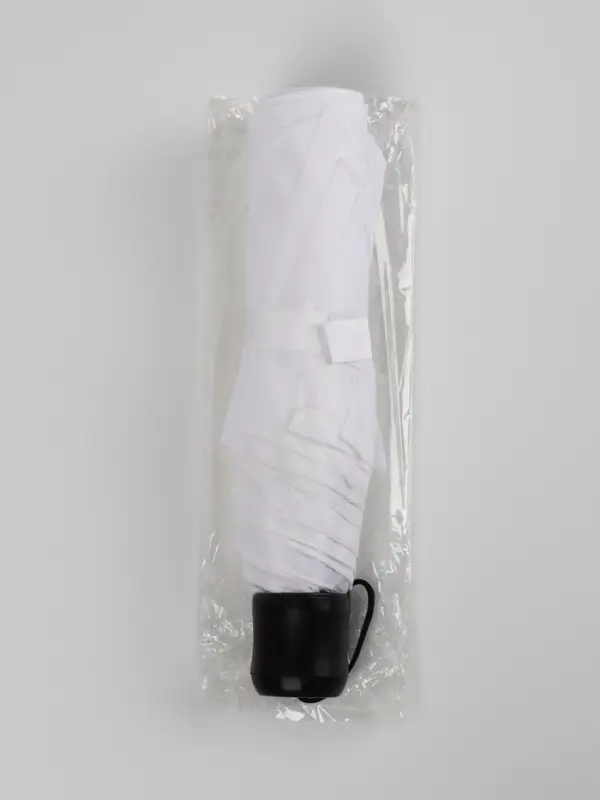 Зонт механический &laquo;Однотонный&raquo;, 3 сложения, 8 спиц, R=48/55 см, d=96 см, белый