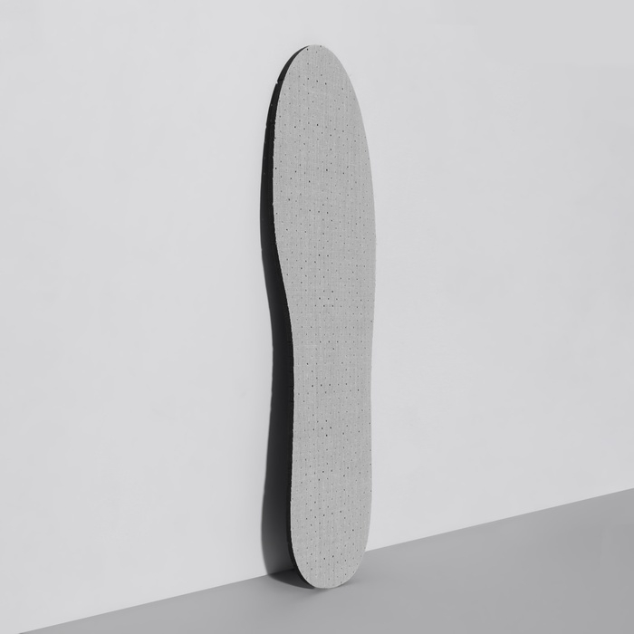 Стельки для обуви, антибактериальные, дышащие, универсальные, 35-46 р-р, 29,5 см, пара, цвет серый Стельки для обуви, антибактериальные, дышащие, универсальные, 35-46 р-р, 29,5 см, пара, цвет серый