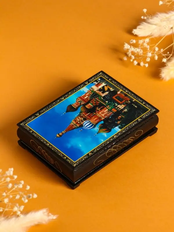 Шкатулка «Москва. Собор», 10×14 см, лаковая миниатюра