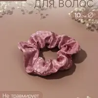 Резинка для волос QF &laquo;Орбита&raquo;, орнамент пятна, 10 см, розовая