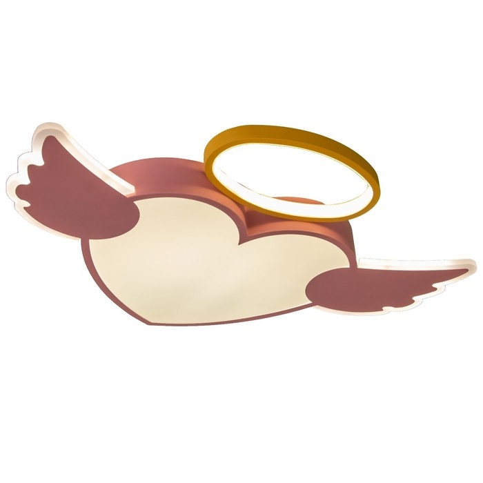 Люстра с ПДУ Люстра с ПДУ "Сердце ангела" LED 90Вт 3000-6000К розовый 61х43х5,5 см BayerLux