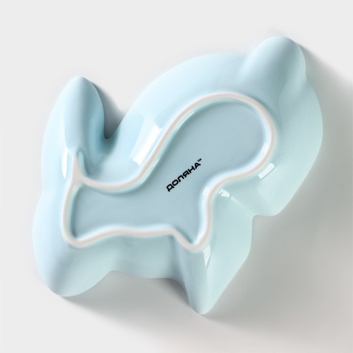 Блюдо керамическое сервировочное глубокое Доляна «Милашки. Зайка», 300 мл, 17,5×12,6×4 см, цвет голубой Блюдо керамическое сервировочное глубокое Доляна «Милашки. Зайка», 300 мл, 17,5×12,6×4 см, цвет голубой