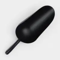 Совок для сыпучих продуктов Alum black, 370 мл, 21.5 см, алюминий, чёрный