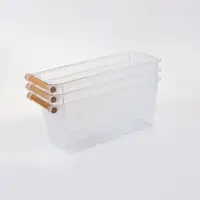 Корзины для хранения Wood Fusion, набор 3 шт.: 33&times;13&times;14 см, пластик, буковое дерево
