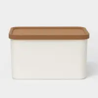 Корзина для хранения Korely maxi, 2.4 л, 23.5&times;16.5&times;13.5 см, с крышкой, цвет слоновая кость