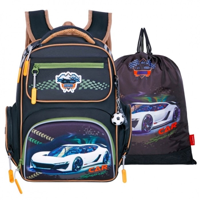 Рюкзак каркасный 35 х 26 х 18 см, Across ACS1, наполнение: мешок, чёрный/оранжевый ACS1-4 Рюкзак каркасный 35 х 26 х 18 см, Across ACS1, наполнение: мешок, чёрный/оранжевый ACS1-4