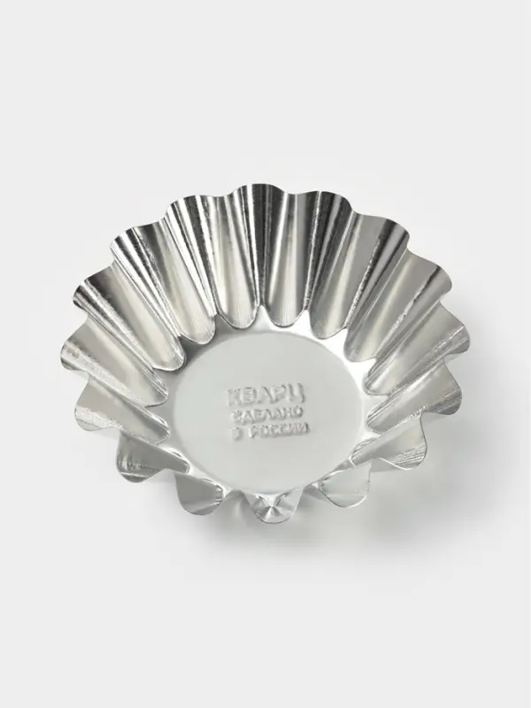 Форма для выпечки кекса, d=9.5 см, h=3.5 см, жесть, серебристая