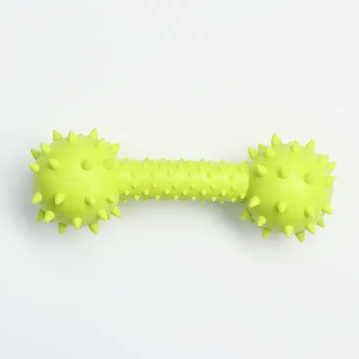 Жевательная игрушка для собак &laquo;Грозная гантель&raquo;, 15&times;5 см, салатовая