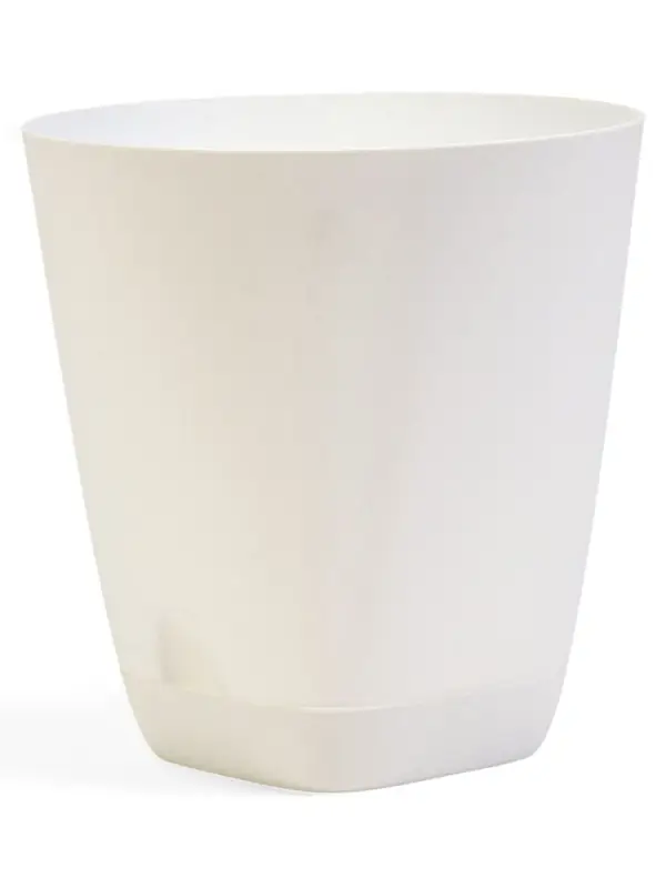 Кашпо с прикорневым поливом 2 л  D-14,5см, H-15см белый "Гранд"