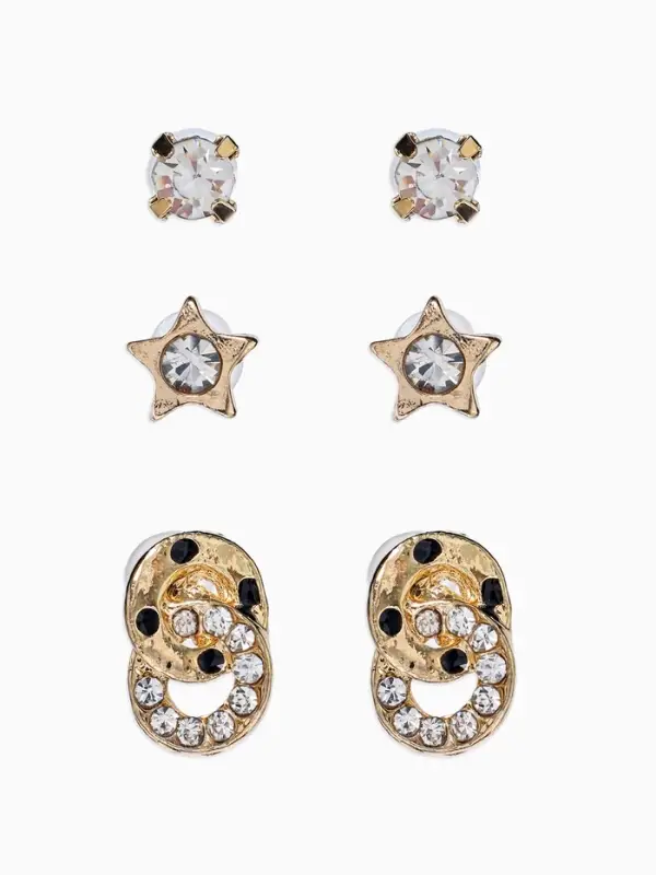 Серьги пусеты &laquo;Ассорти&raquo;, форма МИКС, цвет МИКС