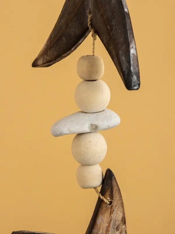 Подвеска декоративная «Звёздочки», 13×3×100 см, дерево, камень, коричневая Подвеска декоративная «Звёздочки», 13×3×100 см, дерево, камень, коричневая