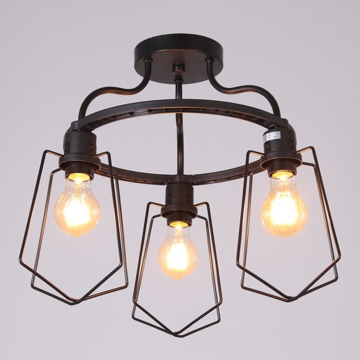 Люстра Люстра "Компакт" 3x40Вт E27 черный 45х45х42 см.