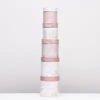 Набор круглых подарочных коробок 5 в 1 &laquo;Листья&raquo;, 20&times;20 - 14&times;14 см